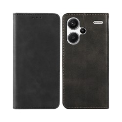 Leather Flip Cover with Internal Pocket For Xiaomi Redmi Note 13 Pro Plus 5G Black Leather Flip Cover with Internal Pocket For Xiaomi Redmi Note 13 Pro Plus 5G Black